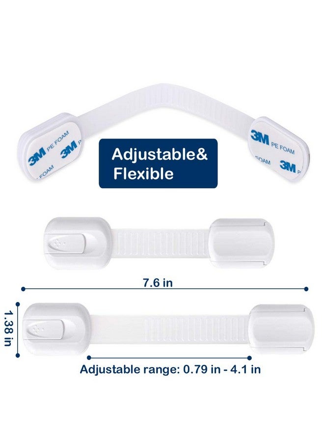 Socub 8 pack Child Safety Cabinets Strap Locks, Multi Use Latch with Strong Adhesive Pads, for Cabinets, Drawers, Oven, Toilet Seat, Fridge - Image 4