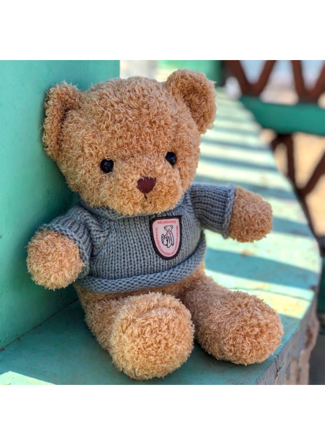 Generic - Cute Hug Bear Teddy Bear Doll Doll Sleeping With Dressing Bear Doll Plush Toy Gift Wholesale-Color:Blue Miffy Sweater Bear-Height:30cm - Image 1