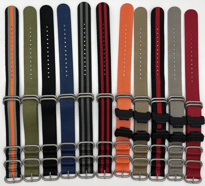 Lijinlan Military Ballistic Nylon Strap Replacement G-Shock Watch Bands Compatible with Casio G-Shock Watch Model GW100/GA100/GA400/GD120/ DW-D5500 /DW5600E/ DW6900/DW-9052/GWM5610/GW9400 (Black-Red) - Image 4