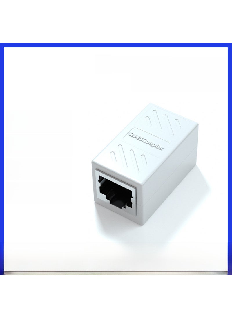 Generic Gigabit RJ45 Splitter Adapter 1-to-2 ConnectorNetwork straight-through head White Network straight-through head White 