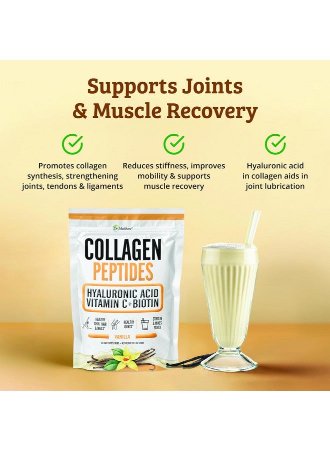 Dr. Matthew Vanilla Collagen Protein Powder with Hyaluronic Acid, Vitamin C and Biotin for Hair, Skin, Nails, Joint. Keto, Type 1 and 3. - Image 3