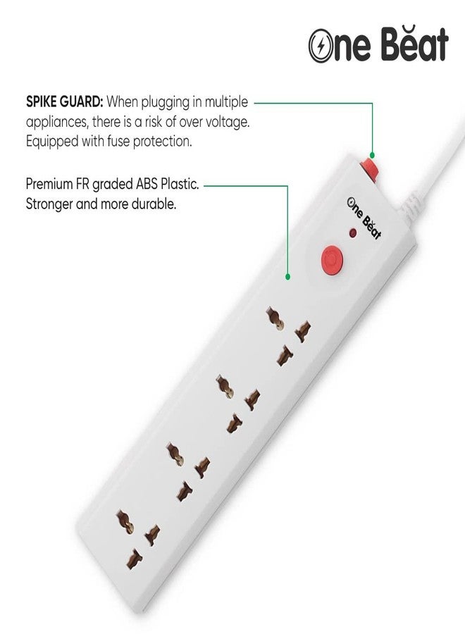 One Beat Extension Board with Power Load 10 AMP, 4 Meter Power Cable, Fuse Protection (4 Socket) - Image 5