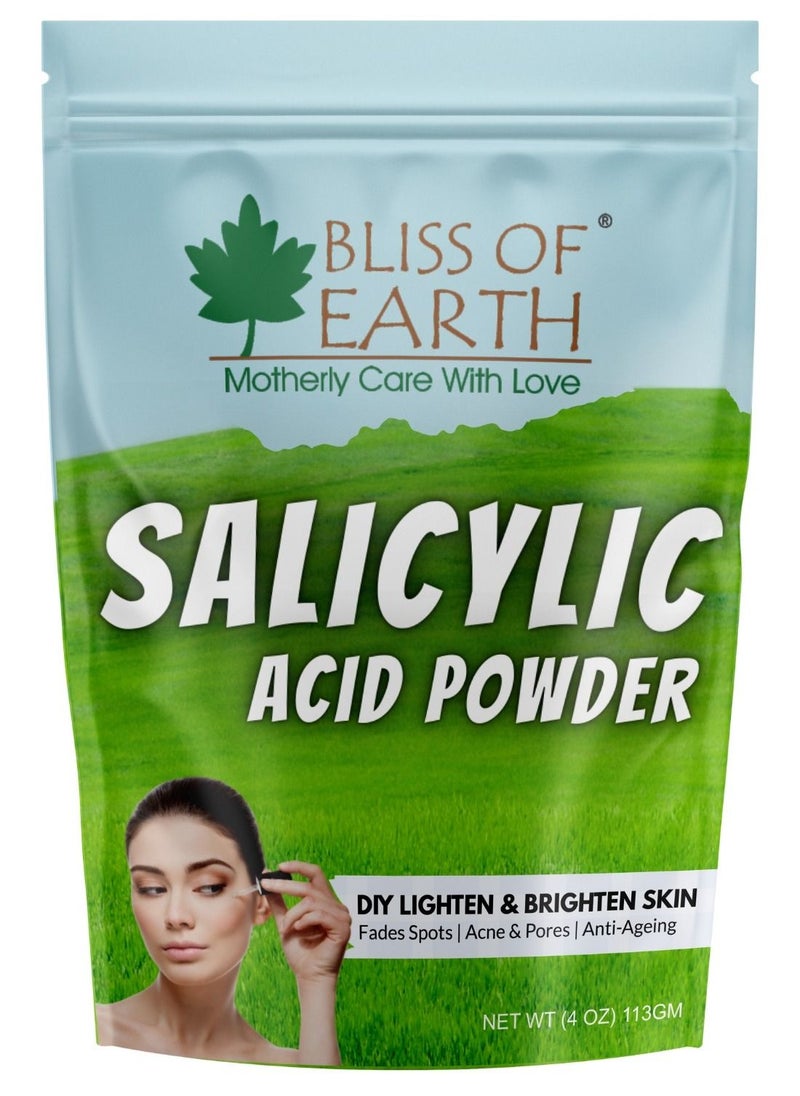 BLISS OF EARTH Salicylic Acid Powder Great for Making Skin Care Products and DIY Products 113g  - Image 1