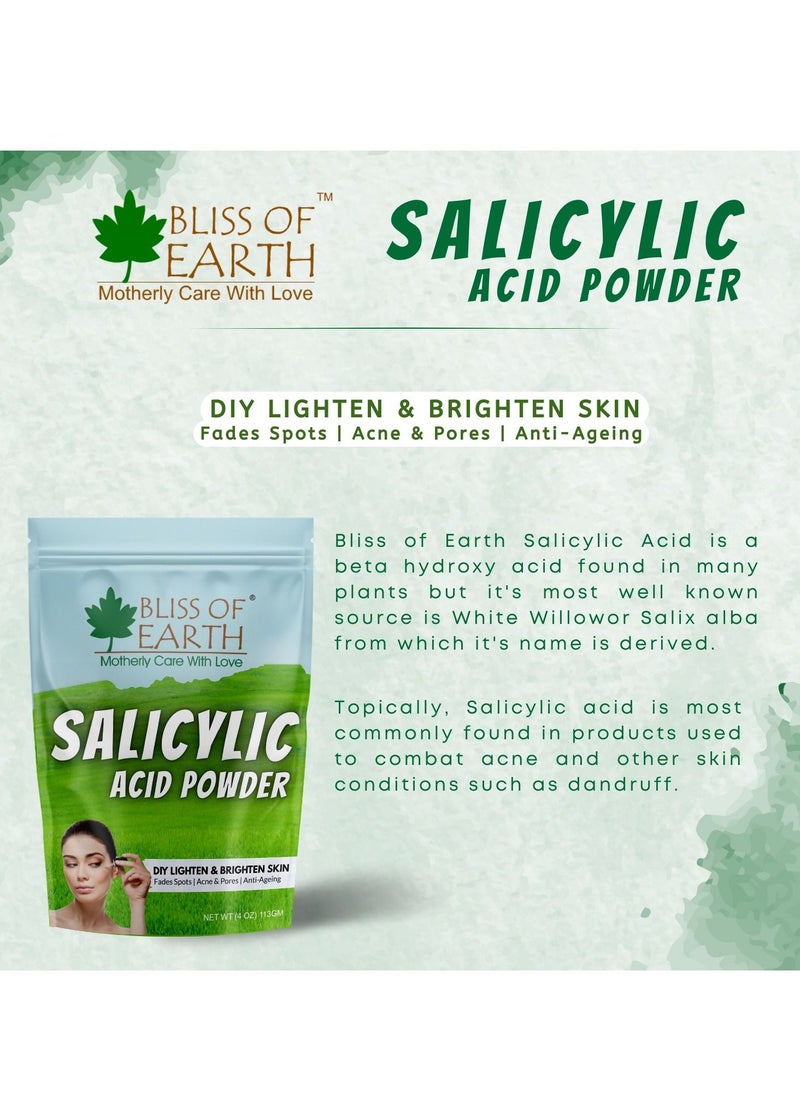 BLISS OF EARTH Salicylic Acid Powder Great for Making Skin Care Products and DIY Products 113g  - Image 4
