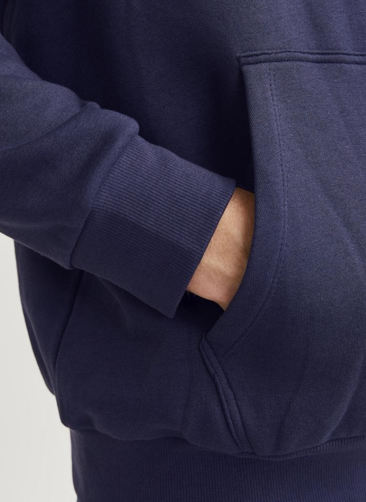 JACK & JONES Plus Size Logo Print Relaxed Fit Hoodie - Image 3