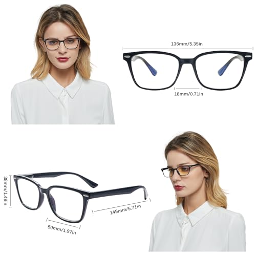CLASAGA Progressive Multifocus Reading Glasses for Women Men, Blue Light Blocking Multifocal Computer Readers Eyeglasses (4 mix, 1.25, x) - Image 2