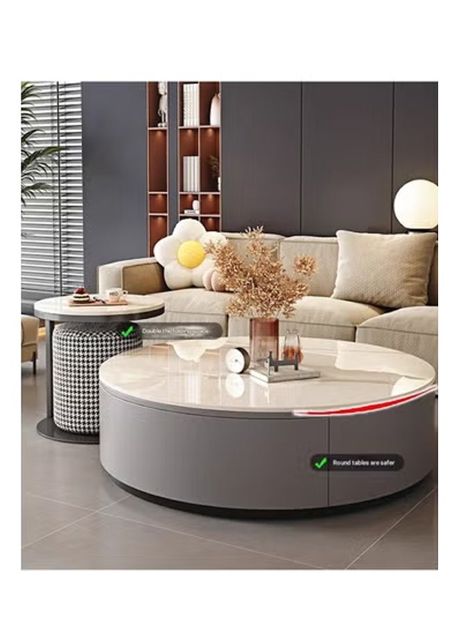 keke Coffee Table  Combination Light Luxury Small Apartment For Office and Home 80cm - Image 4