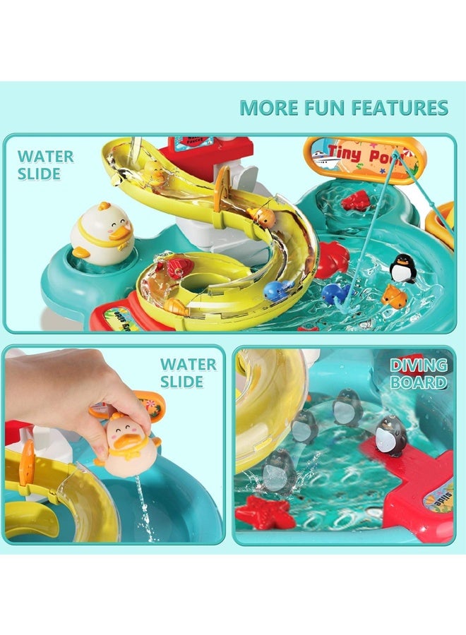 Vixplorn Electric dishwasher toy Dishwasher toy Pretend kitchen toy set Fishing toy Water play toy Water circulation - Image 4