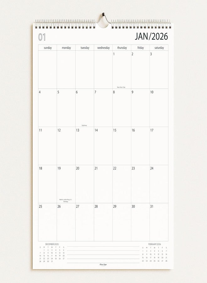 CLEVER SIGNS Wall Calendar 2026-2027, 18 Months, Runs From January 2026 to June 2027, 17" x 12" Large Wall Calendar with Hanger, Thick Paper, Spiral Binding, Easy to Write Down Your Plans and Daily/ Sleek Business - Image 1