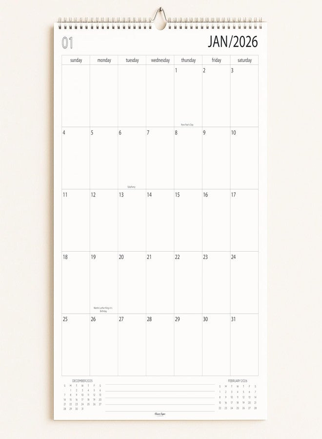 CLEVER SIGNS Wall Calendar 2026-2027, 18 Months, Runs From January 2026 to June 2027, 17" x 12" Large Wall Calendar with Hanger, Thick Paper, Spiral Binding, Easy to Write Down Your Plans and Daily/ Sleek Business - Image 3