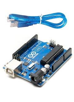 ماركة غير محددة لوحة تطوير Arduino UNO R3 مع كابل USB - متحكم ATmega328P، متوافق مع Arduino IDE للمشاريع الإلكترونية  - Image 1