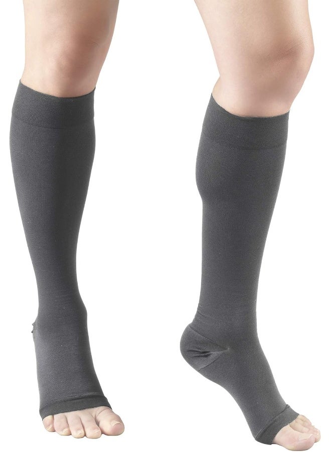 Truform Truform 20-30 mmHg Compression Stocking for Men and Women, Knee High Length, Open Toe - Image 5