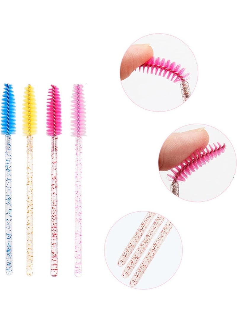 Brushes Lashes  Mascara & Eyebrow Spoolie Wands – Brushes for Eyelash Extensions, Brow Grooming, and Professional Makeup Application 8pcs - Image 3