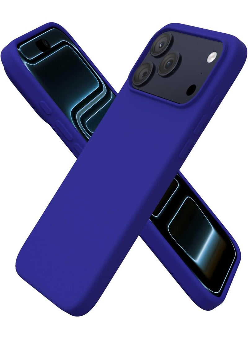 Compatible with iPhone 17 Pro Case, Slim Liquid Silicone 4 Layers Full Covered Soft Gel Rubber Shockproof Protective Phone Case with Anti-Scratch Microfiber Lining