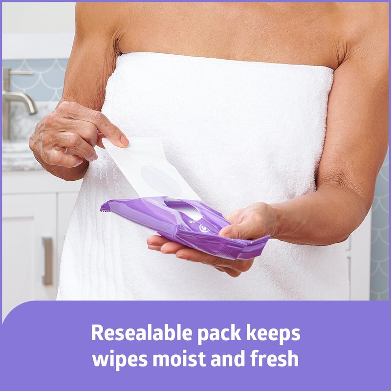 Medline Medlind ReadyBath LUXE (8 Wipes/1 Pack)  Scented  Extra Thick Adult Bath Wipes  No Rinse Formula with Aloe  Shower Wipes for Sensitive Skin  Hypoallergenic & Alcohol-Free Body Wash Wipes  8 x 8 Inch - Image 5