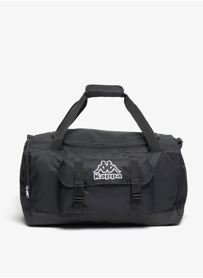 كابا Men Logo Embroidered Duffel Bag with Double Handle and Zip Closure