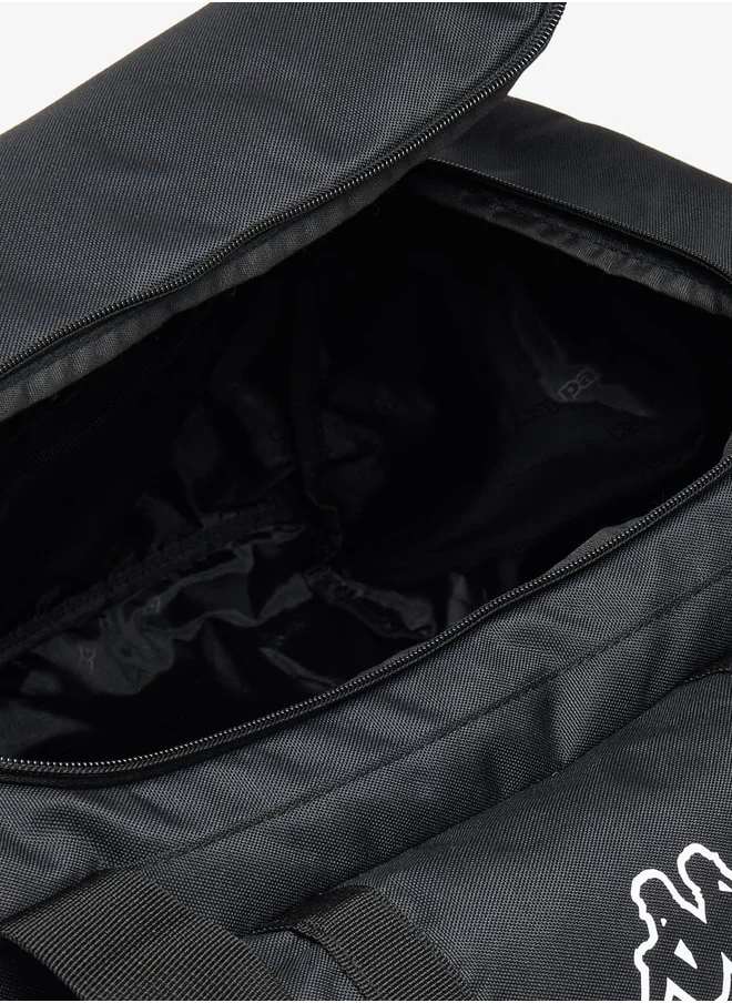 Kappa Men Logo Embroidered Duffel Bag with Double Handle and Zip Closure