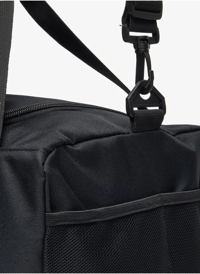 Kappa Men Logo Embroidered Duffel Bag with Double Handle and Zip Closure