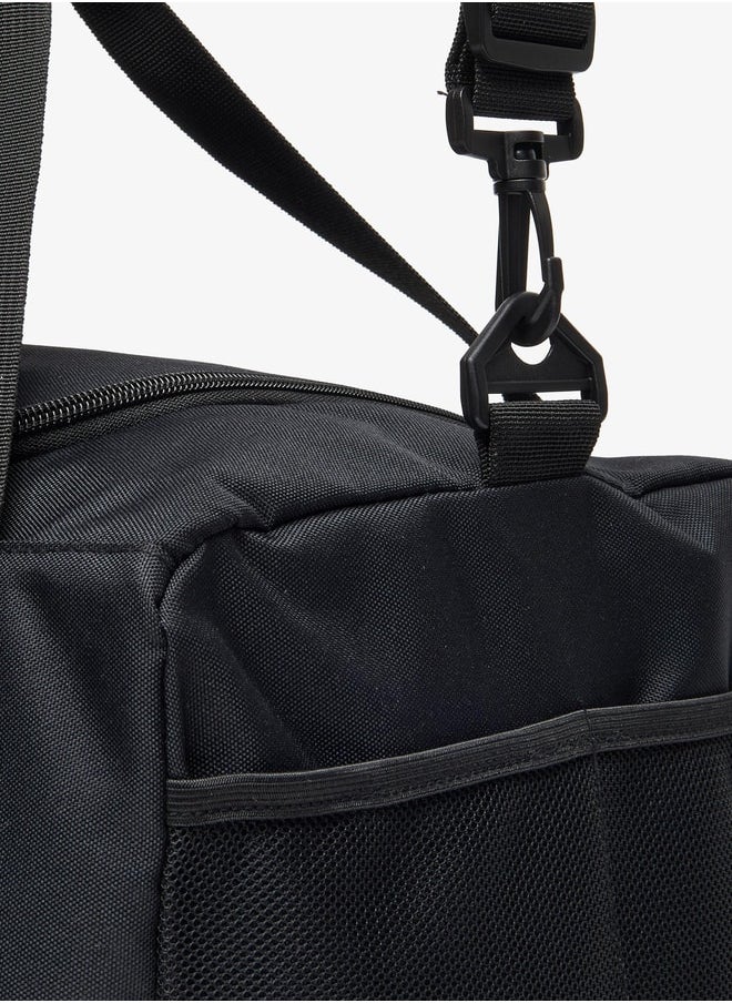Kappa Men Logo Embroidered Duffel Bag with Double Handle and Zip Closure  - Image 3