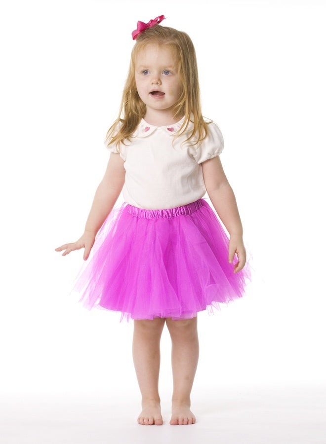 HOME-MART Girls Tutu Skirt 3 Layered Dance Dress Tutu Skirts for 2-8 Years Kids,Ruffle Tiered Ballet Clubwear for Performances,Parties,Playtime Red - Image 5