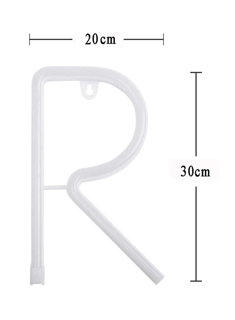 سلة حرف بإضاءة النيون باللون الأحمر الدافىء – R - Image 2