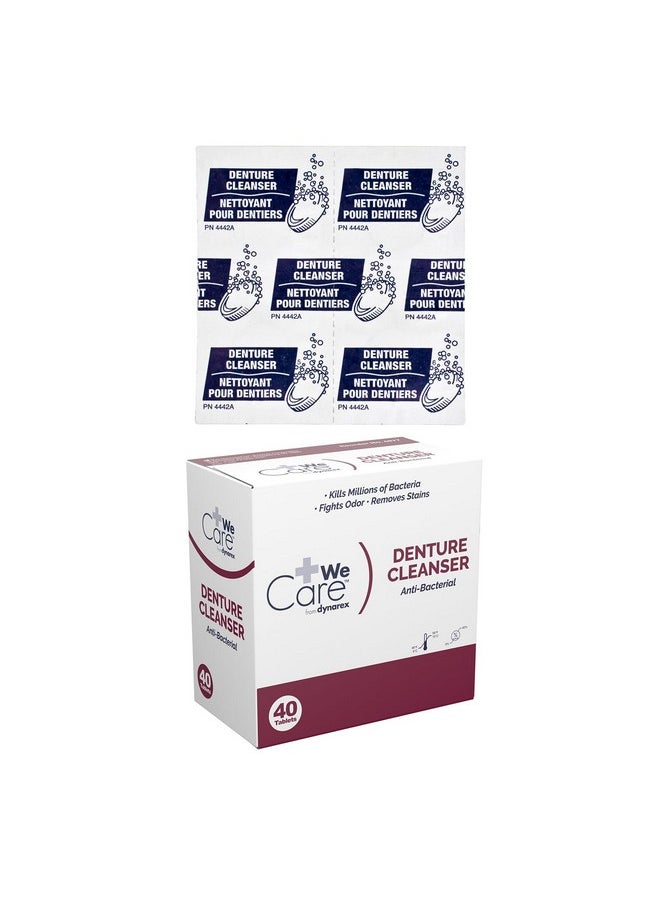 Denture Cleanser Tablets - Reduce Odors & Stains - Individually Wrapped, Peppermint Denture Cleaning Tablets - Box Of 40 Tablets - pzsku/ZCE984AE20585916D66CEZ/45/_/1730727882/dc7ae3a1-5f9a-4dbe-bc34-b80efb71433b