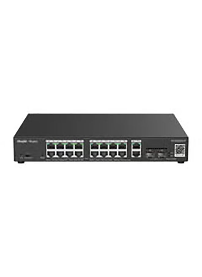 Ruijie RG-ES220GS-P, 20-Port Gigabit Smart Cloud Managed PoE Switch, 16 PoE+ Ports, 2 RJ45 Ports, 2 SFP Ports, For Enterprise, Hospitality, Education, Retails, Surveillance, etc. | RG-ES220GS-P  - Image 1