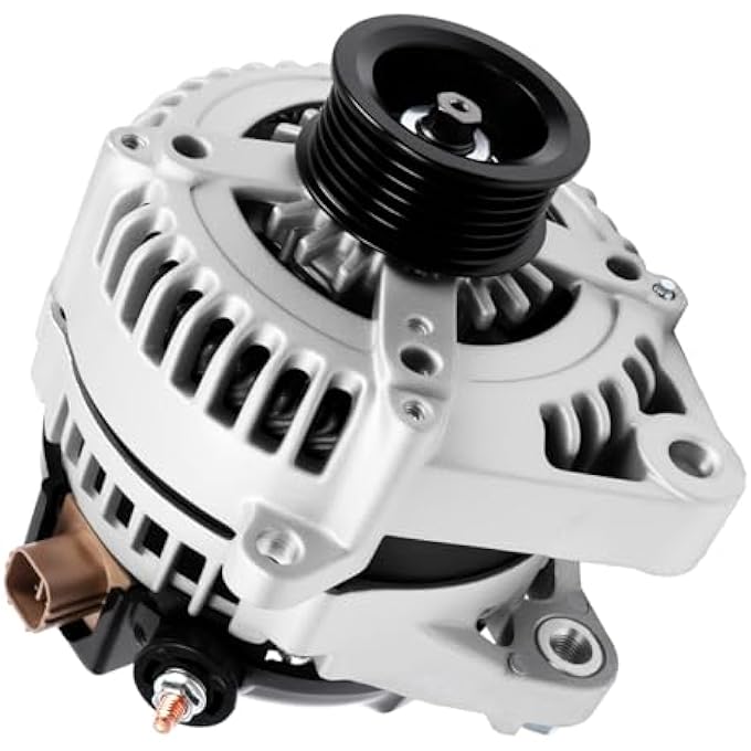 YOMALL Alternator 11032 for 2004-2006 RX330 for 2004-2006 Sienna for 2004-2007 Highlander 3.3L V6 Vehicle Replacement Alternator 130A 6PK 11032N 104210-3480 104210-3750 27060-0A100 27060-0A130 - Image 1