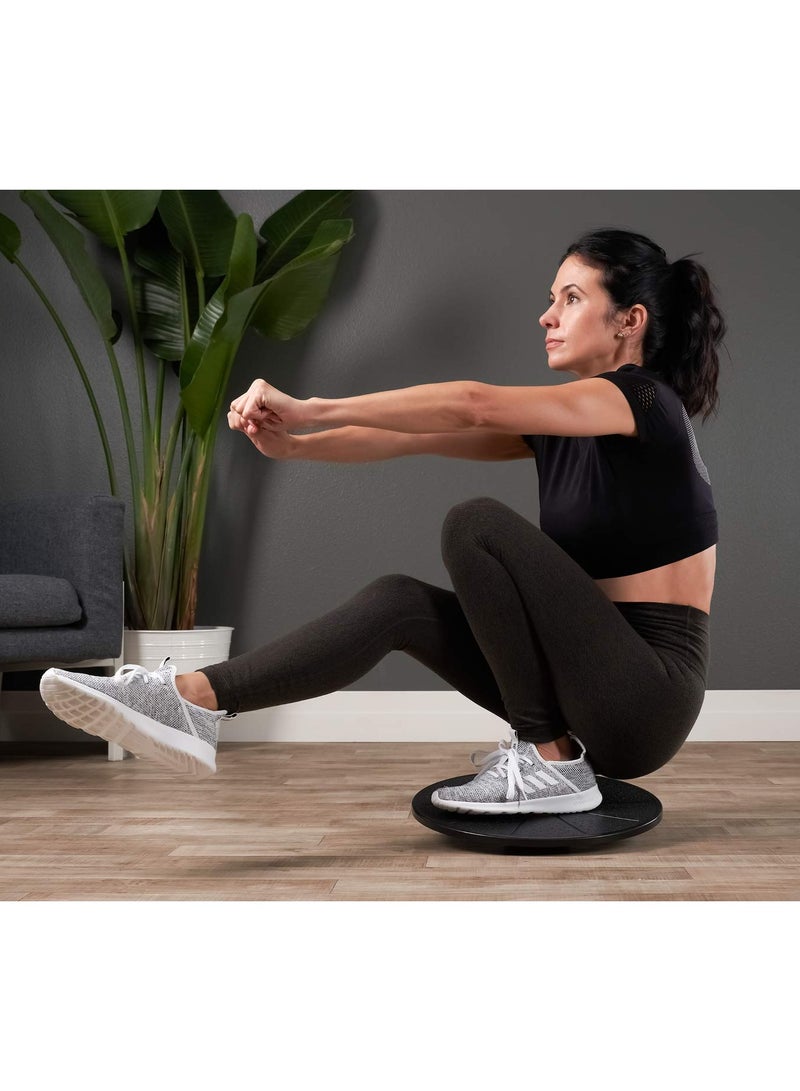 قرص توازن مستدير لليوجا وتمارين اللياقة البدنية بزاوية 10-20 درجة، أسود/أصفر - Image 5