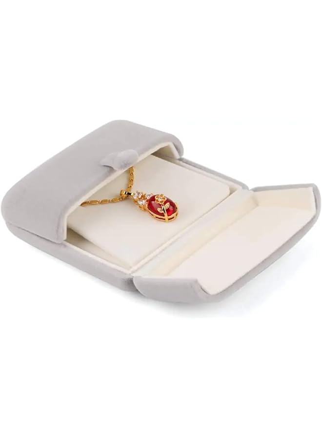 Zaboon Pendant Necklace Gift Box Couple Proposal Engagement Chain Necklace Earrings Display Storage CasePremium Jewelry Gift Box for Wedding Anniversary - Image 1