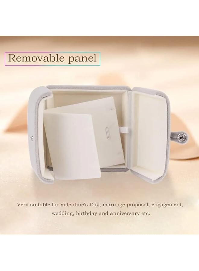 Zaboon Pendant Necklace Gift Box Couple Proposal Engagement Chain Necklace Earrings Display Storage CasePremium Jewelry Gift Box for Wedding Anniversary - Image 3