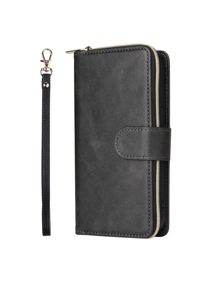 اس-توب جراب لهاتف iPhone 13 Pro 9 فتحات للبطاقات وحقيبة محفظة بسحاب وحافظة هاتف جلدية - Image 2