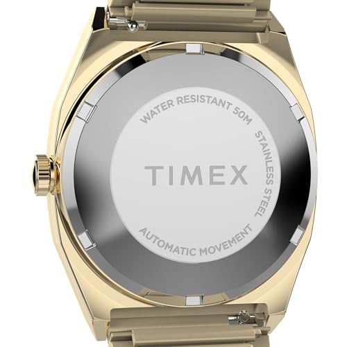 TIMEX E Line Reissue Mechanical Automatic Champagne Rectangle Dial & Silver Stainless Steel Bracelet Band Water Resistant Men's Wrist Watch - TW2Y07200IK - Image 4