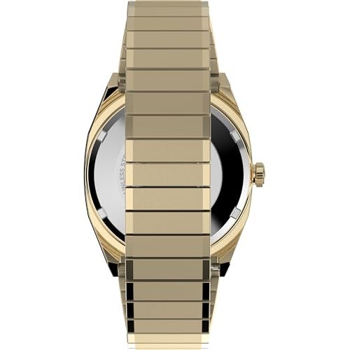 TIMEX E Line Reissue Mechanical Automatic Champagne Rectangle Dial & Silver Stainless Steel Bracelet Band Water Resistant Men's Wrist Watch - TW2Y07200IK - Image 3