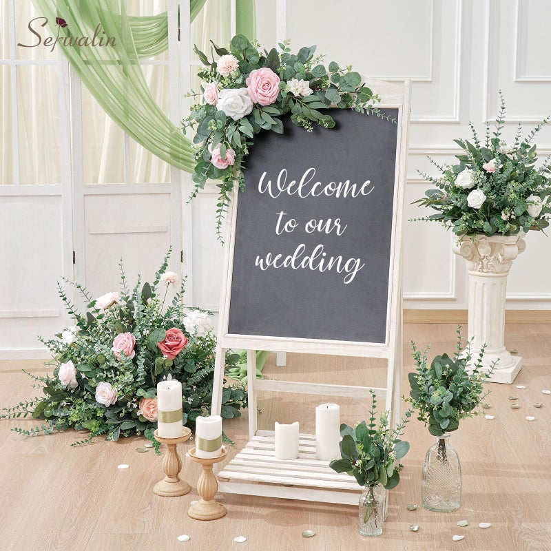 Serwalin 130 Pcs 8 Kinds Mixed Eucalyptus Stems Bulk,Artificial Greenery Silver Dollar Eucalyptus Leaves Picks for Centerpieces Vase DIY Bouquet Arrangement Home Decor - Image 5