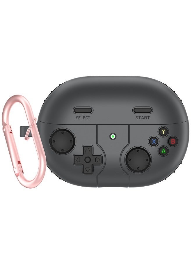 Huawei FreeBuds Pro 3 Case (Not FreeBuds 3), 3D Game Console Design, FreeBuds Pro 3 Cover with Keychain for Men Women, Rugged Shockproof Soft Silicone Protective Case Cover for HUAWEI FreeBuds Pro 3, Black - Image 1