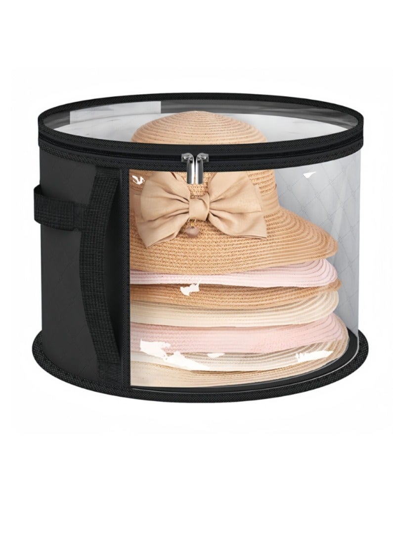 OASIS-TH Oversized Clear Hat Storage Bag for Women, Holds up to 7 Caps Cowboy Hat Organizer for Closet, Wide Brims Hat Case with Carrying Handles - Image 1