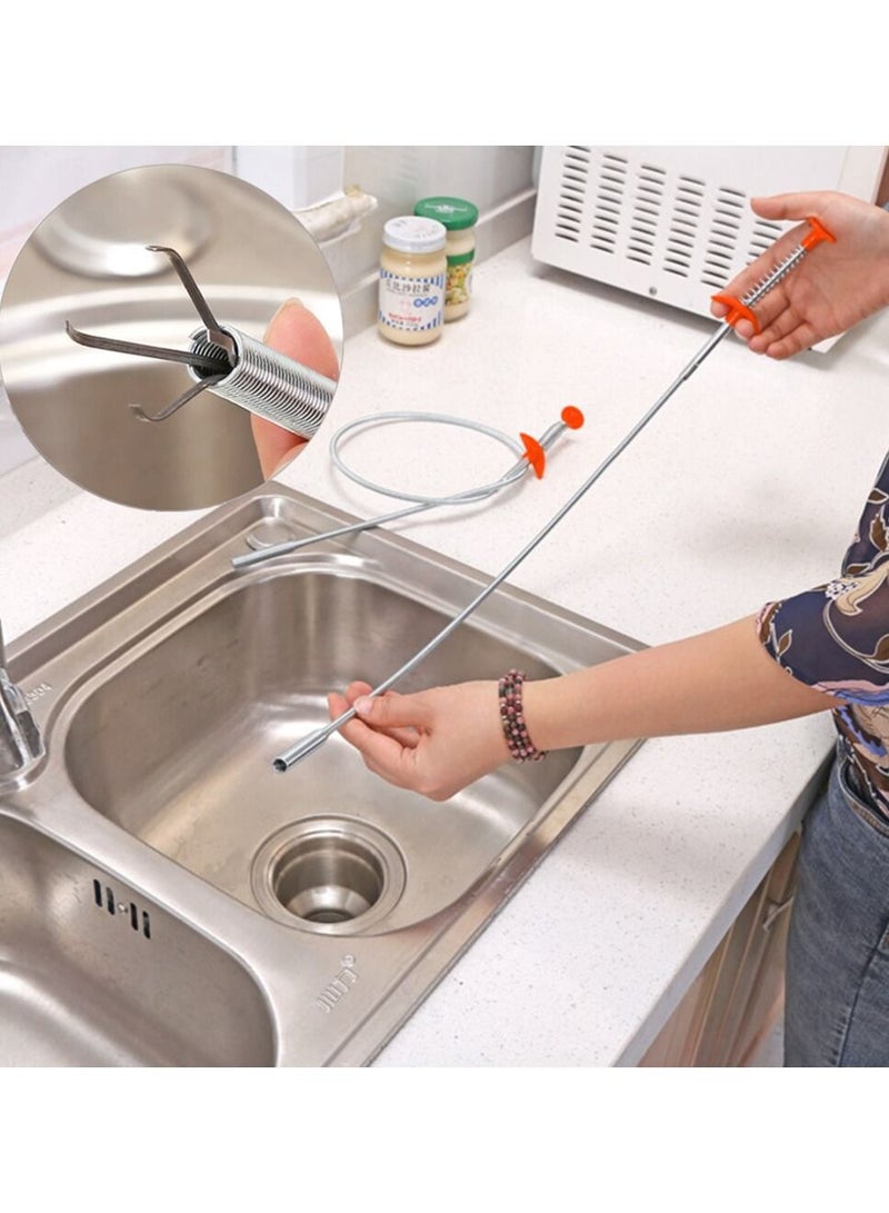 Generic Household Pipe Drain Cleaning Tools Spring Kitchen Sink Clog Remover Clean Tools  - Image 1