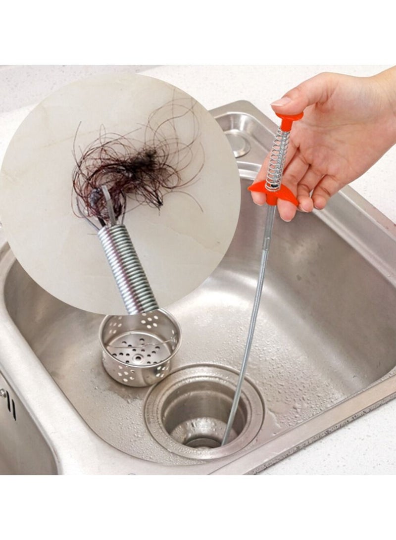 Generic Household Pipe Drain Cleaning Tools Spring Kitchen Sink Clog Remover Clean Tools  - Image 2