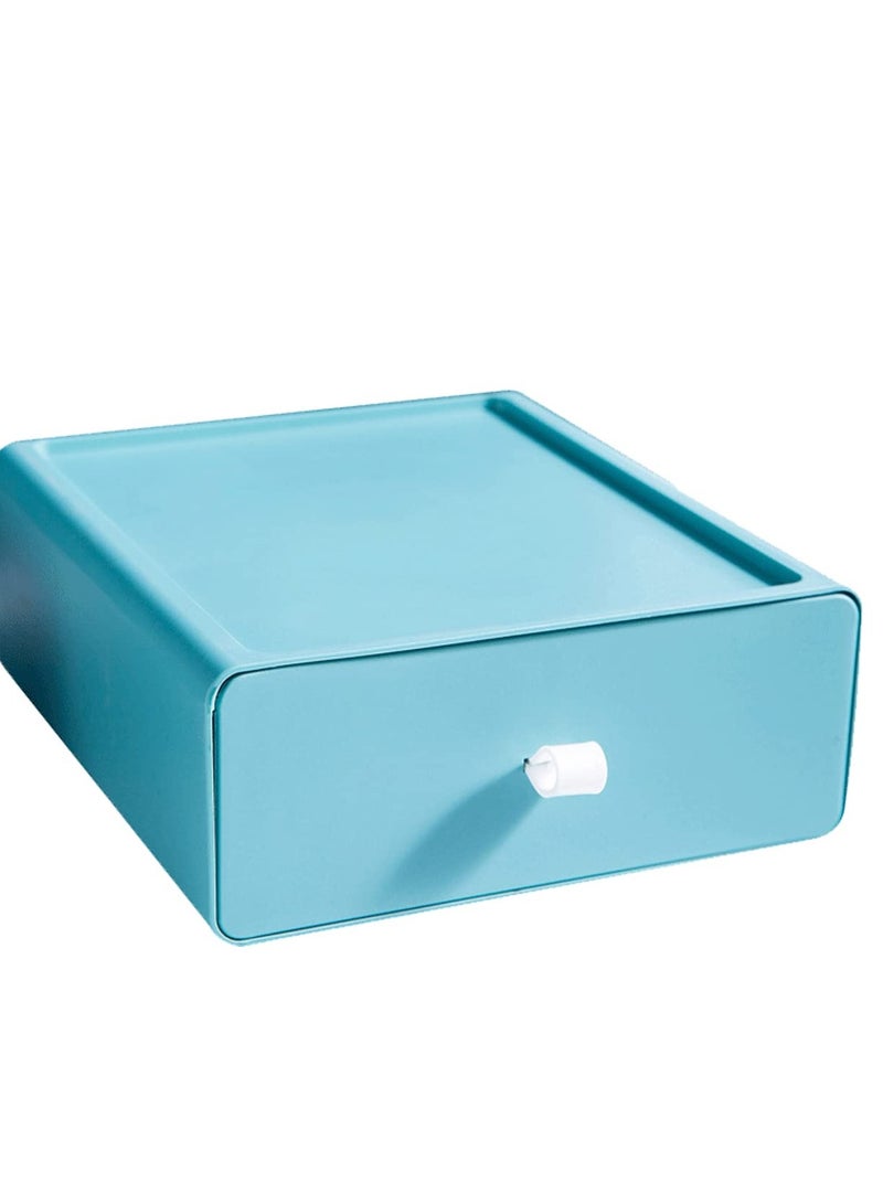 Excefore Desk Organizer, Drawer Type, Stackable, DIY in Four Colours Freely, DIY Design in Four Colors - Efficient Storage Solution (Green) - Image 1