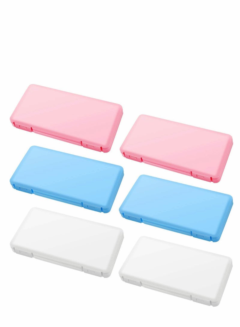 6Pcs Plastic Storage Case Organizer Reusable Keeper Folder for Face Cover Portable Boxes with Lids Pollution Prevention Clip Box - Image 1