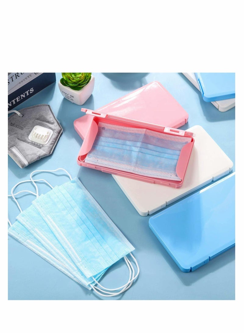 6Pcs Plastic Storage Case Organizer Reusable Keeper Folder for Face Cover Portable Boxes with Lids Pollution Prevention Clip Box - Image 5