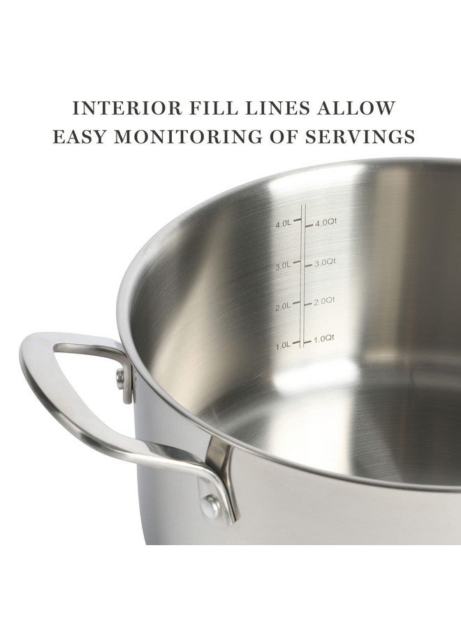 Martha stewart Martha Stewart Castelle 5-Quart 18/8 Stainless Steel Induction Safe Dutch Oven Casserole Pot With lid  - Image 5