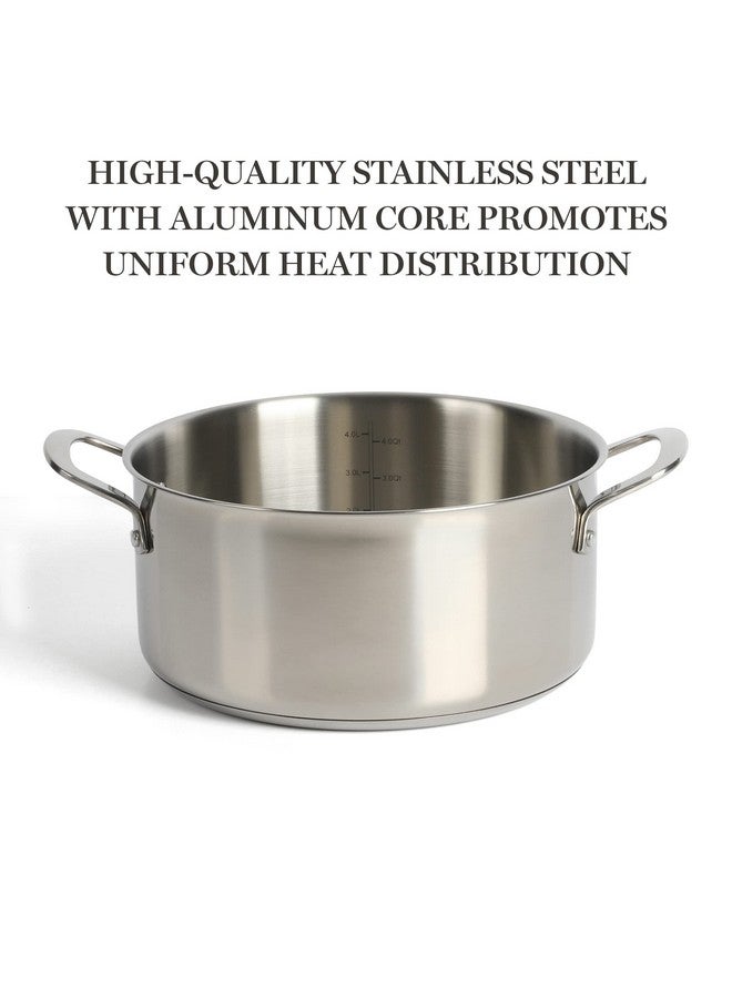 Martha stewart Martha Stewart Castelle 5-Quart 18/8 Stainless Steel Induction Safe Dutch Oven Casserole Pot With lid  - Image 3
