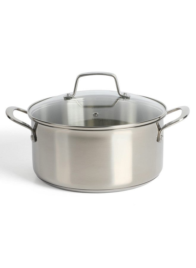 Martha stewart Martha Stewart Castelle 5-Quart 18/8 Stainless Steel Induction Safe Dutch Oven Casserole Pot With lid  - Image 1