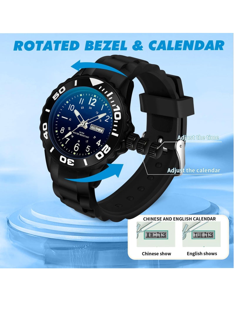 Captaintech Waterproof Women's Analogue Sport Watch - Casual Small Luminous Silicone Wristwatch for Nurses & Outdoor Use with Military Time, Second Hand & Calendar - Image 5