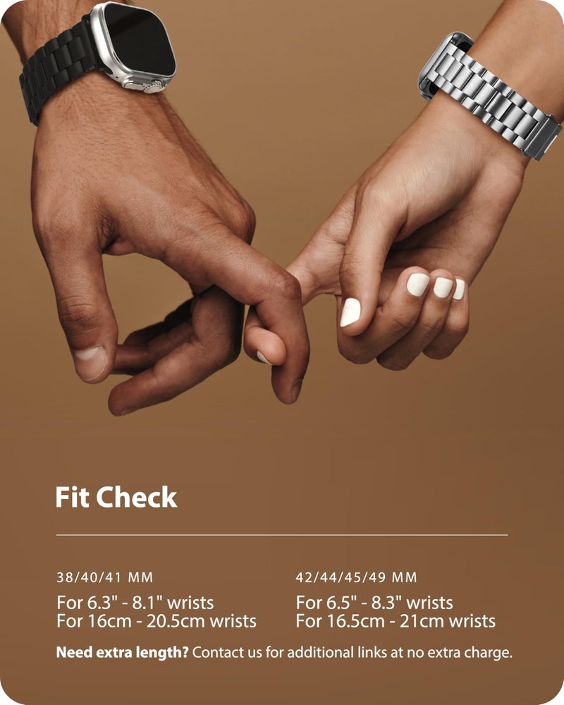 Fullmosa Compatible Apple Watch Bands 49mm 45mm 46mm 44mm 42mm 41mm 40mm 38mm, Metal iWatch Band with Case for Apple Watch Ultra Series 10 9 8 7 6 5 4 3 2 1 SE, 42mm 44mm 45mm Black - Image 5