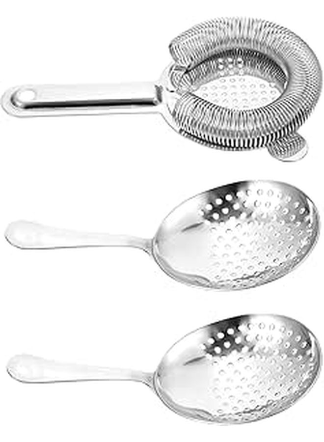 Stainless Steel Cocktail Shaker Set 3Pcs Bartender Tools Bar Mixing Equipment - Image 1