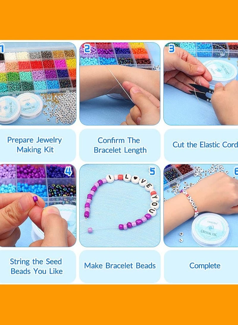 Mountain Gems Beads Kit Colors and Alphabet Letter for Bracelet Jewelry Making  - Image 4