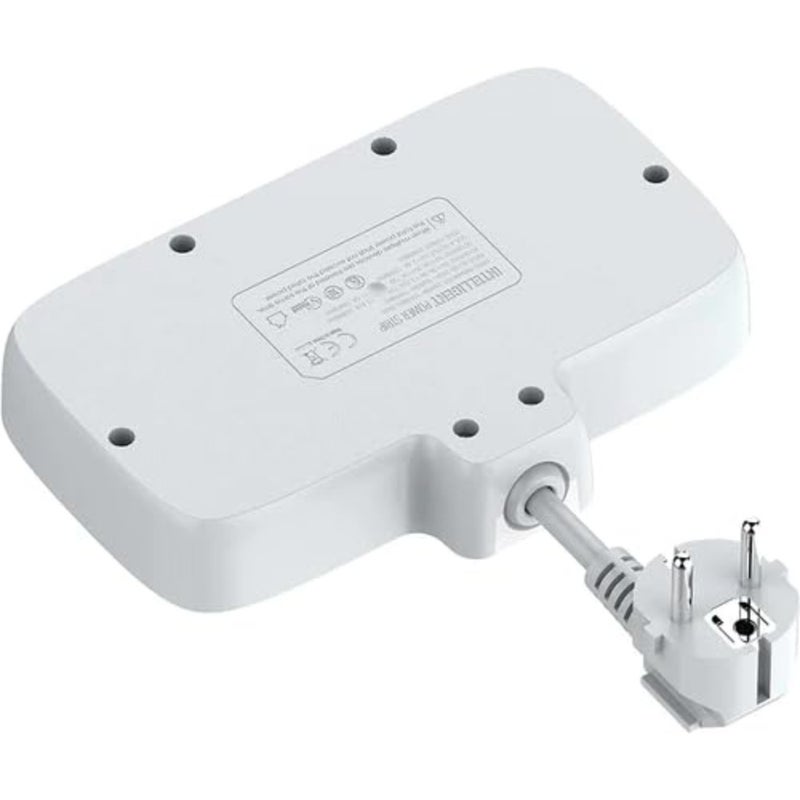 Multi Plug Adaptor, 2 Way Plugs Extension Multi Sockets Wall Charger Adapter with 1 PD and 1 QC3.0 And 2 Auto I'D Ports, 2500W Power Socket for Home, Office And More - Image 4
